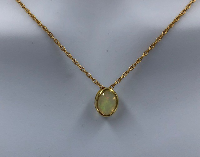 【14kgf素材】エチオピア産オパールネックレス　typeA