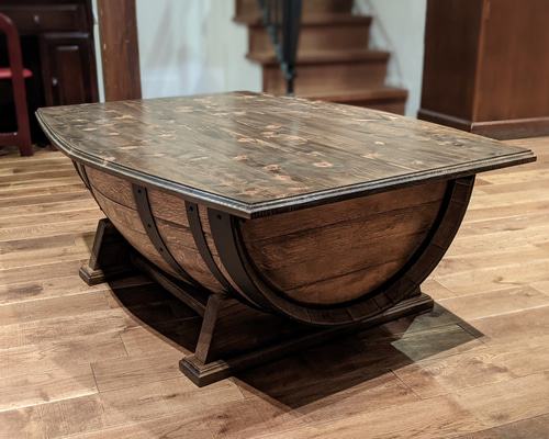 ローテーブル ウィスキー樽 オーク 吉桂 whisky oak series リビングテーブル W1100mm ウイスキー樽