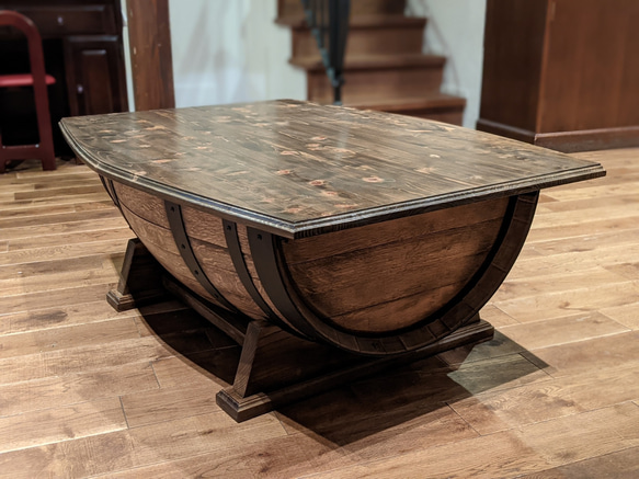 ローテーブル ウィスキー樽 オーク