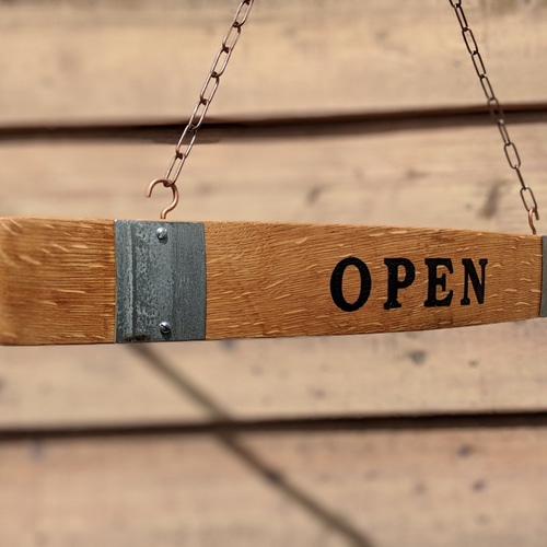 特大‼️希少✨ビンテージ インテリア　樽型 看板 壁掛 送料込　直接受渡OK❗️ ワイン樽 OPEN CLOSED 看板 (両方ご希望の場合は数量2でお願い致します