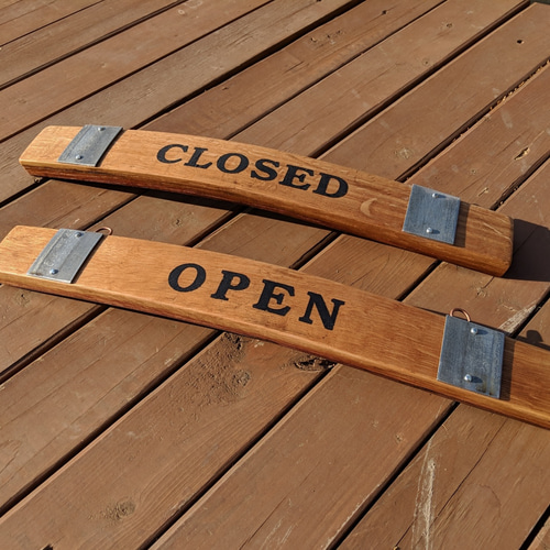ワイン樽 OPEN CLOSED 看板 (両方ご希望の場合は数量2でお願い致します