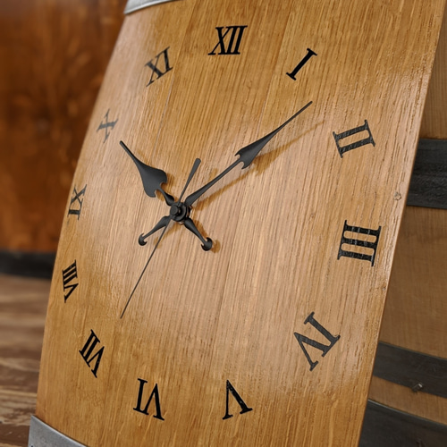 ワイン樽　置き時計　掛け時計　2WAY ワイン樽 置き時計 掛け時計 2WAY