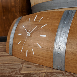 ワイン樽　置き時計　掛け時計　2WAY　高級オーク材 7枚目の画像