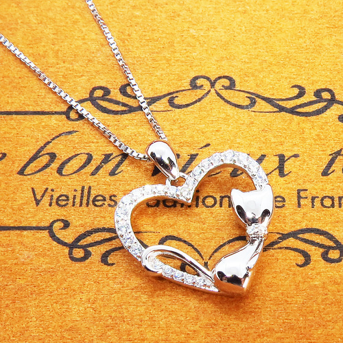 TOUKI heart choker necklace silver925（Silver 925 Heart