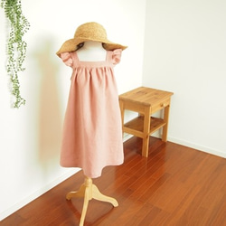 受注製作 ドットミニヨンブラウス（C＆S）ウステラコッタ 子供服 
