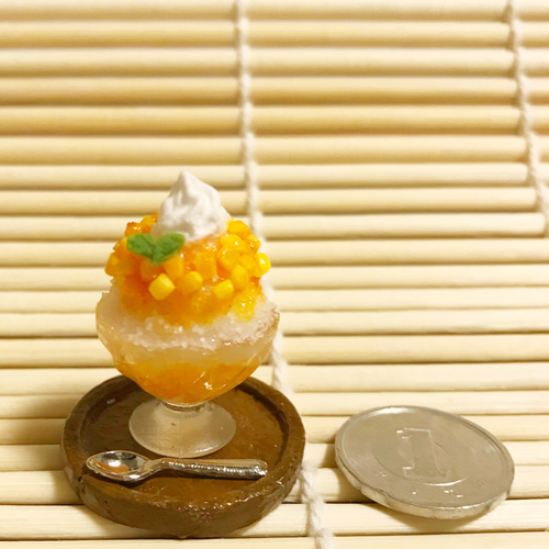受注生産】ミニチュアマンゴーかき氷 その他置物 プチプチガトー