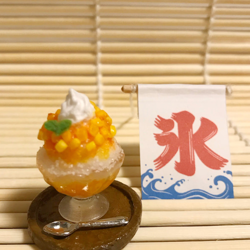 最終値下げ 受注生産】ミニチュアマンゴーかき氷 プチプチガトー その他置物 置物