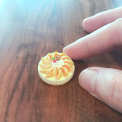 【受注生産】ミニチュア白桃レアチーズケーキ 3枚目の画像