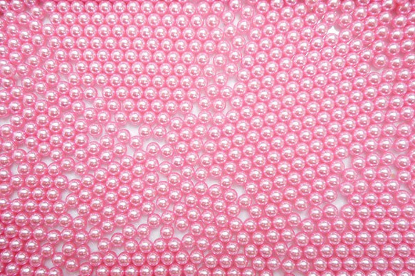 カラーパール チェリーピンク 5mm 約300個 穴無し ビーズパーツ アクセサリー材料 パール素材 1枚目の画像
