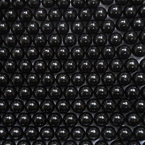 カラーパール ブラック 10mm 約80個 穴無し ビーズパーツ アクセサリー