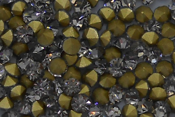 SHAREKI CRYSTAL チャトン ラインストーン グレー(ブラックダイヤモンド)SS3 10グロス 1440個入 1枚目の画像