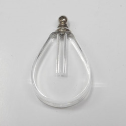 香水 ネックレス/アロマ ペンダント ネックレス/ガラス容器 香水瓶 0.1cc デコ 素材 涙型 2個セット 2枚目の画像