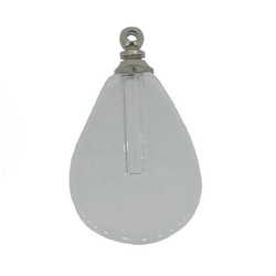 香水 ネックレス/アロマ ペンダント ネックレス/ガラス容器 香水瓶 0.1cc デコ 素材 涙型 2個セット 3枚目の画像