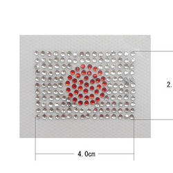 Shareki Mサイズ マスクアクセサリー アイロン付着 キラキララインストーン ファッションマスク 日本応援 国旗S 4枚目の画像