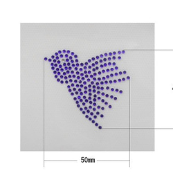 Shareki Lサイズ マスクアクセサリー アイロンで付ける キラキララインストーン ファッションマスク 鳥 バード 7枚目の画像