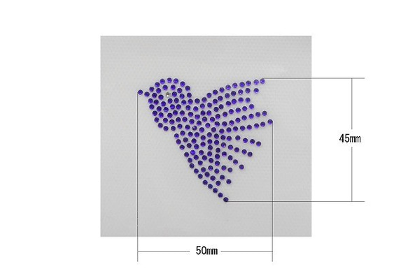 Shareki Lサイズ マスクアクセサリー アイロンで付ける キラキララインストーン ファッションマスク 鳥 バード 7枚目の画像