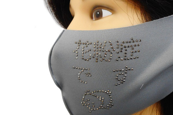 Shareki Mサイズ マスクアクセサリー アイロンで付ける キラキララインストーン ファッションマスク 花粉 花粉症 4枚目の画像
