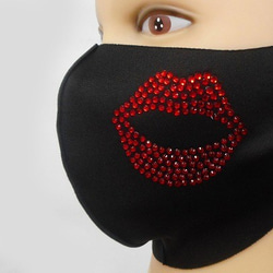 Shareki ホットフィックス キラキラ ラインストーン アイロン付着 ホットフィックスデコシート リップ 唇 4枚目の画像