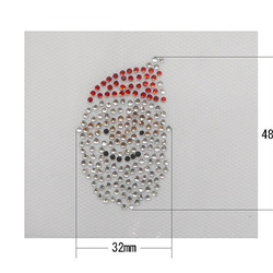 Shareki ホットフィックス キラキラ ラインストーン アイロン付着 ホットフィックスデコシート サンタクロース 2枚目の画像