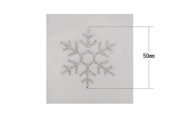 Shareki ホットフィックス キラキラ ラインストーン アイロン付着 ホットフィックスデコシート 雪 結晶2 2枚目の画像