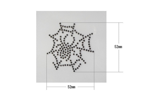 Shareki ホットフィックス キラキラ ラインストーン アイロン付着 ホットフィックスデコシート 蜘蛛　クモの巣 2枚目の画像