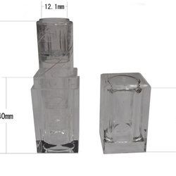 Shareki リップ 口紅 アクセサリー バックチャーム キーホルダー レジン  四角形 クリア rip-bc-PC 10枚目の画像