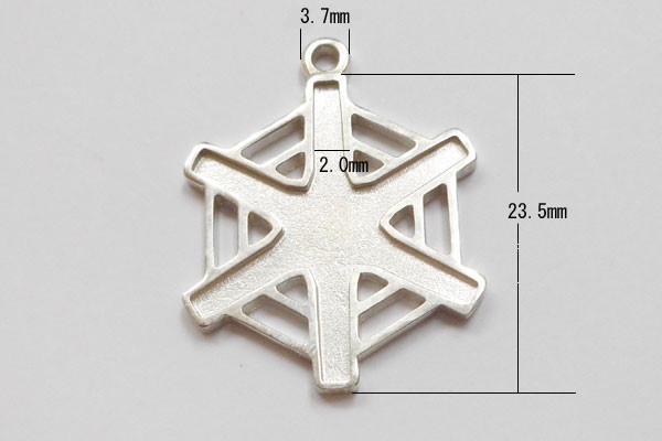 SHAREKI オリジナルアクセサリーパーツ シルバー925 スノーペンダントパーツ sv-pen-A