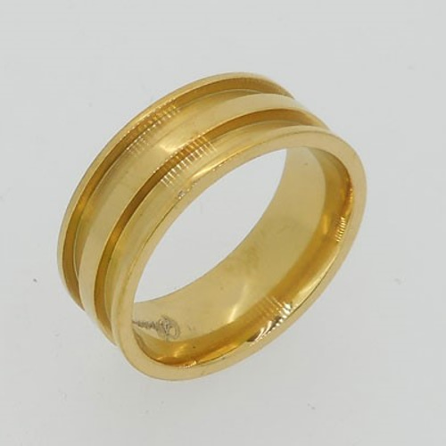 特価商品  2溝 幅7mm ステンレス304 リング 指輪 内径14.5mm(約5号) アクセサリー