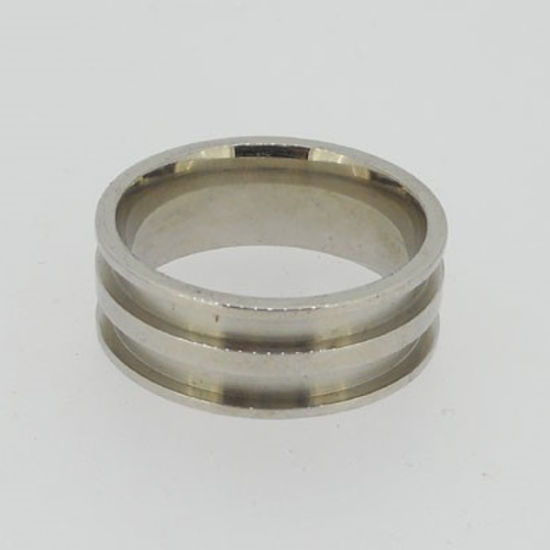 2溝 幅7mm 内径17mm(約13号) 指輪 リング 316Lサージカルステンレス 