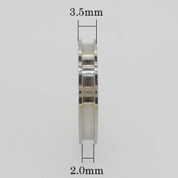 ハンドメイド素材 316Lサージカルステンレス ステンレスカラー 指輪 リング 幅3.5mm 内径17mm(13号) 1枚目の画像