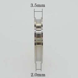ハンドメイド素材 316Lサージカルステンレス ステンレスカラー 指輪 リング 幅3.5mm 内径16mm(10号) 1枚目の画像