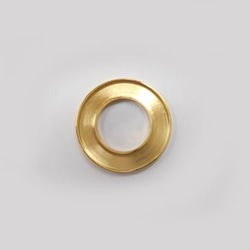 S◆Pキラキラ アクセサリー パーツ サークル 円形 チャーム 外径：18.0mm 手作り （ゴールド） 1枚目の画像
