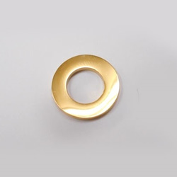 S◆Pキラキラ アクセサリー パーツ サークル 円形 チャーム 外径：18.0mm 手作り （ゴールド） 2枚目の画像