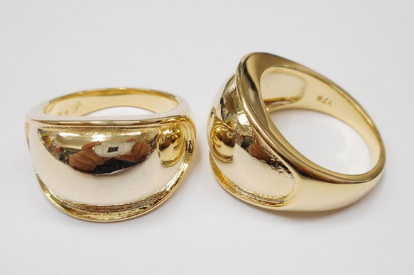 S◆P アクセサリー素材 Eタイプ指輪 ハンドメイド素材 ゴールド 約11号 sp-rin-E-g-11 1枚目の画像