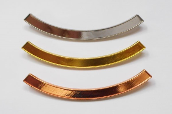 ハンドメイド素材 ペンダントフレーム アーチ 曲線 弓 型 エポキシ樹脂粘土 UVレジン 手芸 Aタイプ ゴールド 2枚目の画像