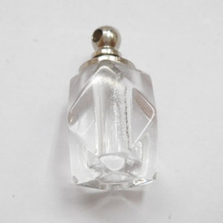 香水 アロマペンダント ネックレス ガラス容器 香水瓶 0.1cc ひし形4角柱型 ko-his-4kaku 2枚目の画像