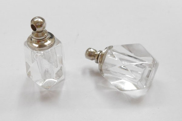 香水 アロマペンダント ネックレス ガラス容器 香水瓶 0.1cc ひし形4角柱型 ko-his-4kaku 3枚目の画像