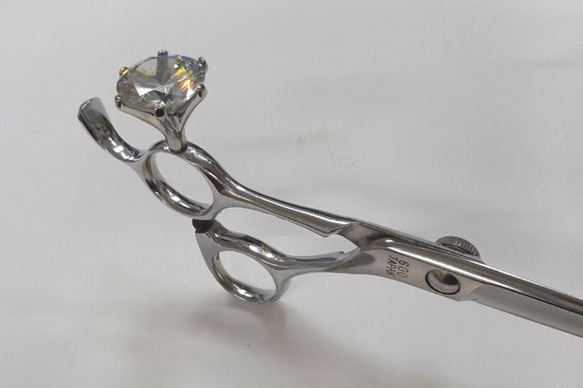 S◆P 立て爪ダイヤモンド キュービックジルコニア 溝付き ハンドメイド素材 2枚目の画像
