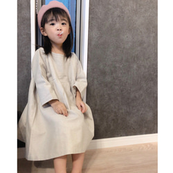 送料無料＊ワンピース　女の子　ベビー服　80-110 コットンリネン 6枚目の画像