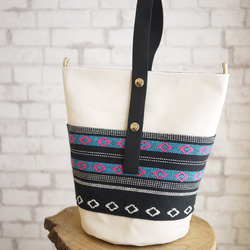 帆布桶包/桶包（nativeborderblue） 第2張的照片