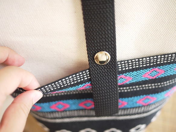 帆布桶包/桶包（nativeborderblue） 第3張的照片