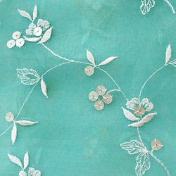 花刺繍エコバッグ 洗える オシャレ 可愛い オーガンジー 3枚目の画像