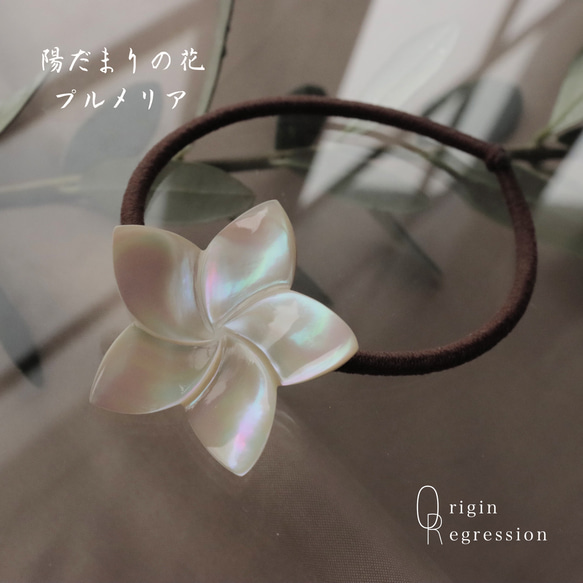 夜光貝 プルメリア ヘアゴム ヘアゴム O.R 通販 7977065｜Creema