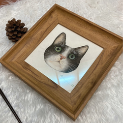 Pet Portrait 寵物肖像/寵物畫/15cmx15cm/可含框 第1張的照片