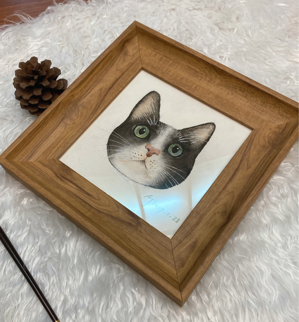 Pet Portrait 寵物肖像/寵物畫/15cmx15cm/可含框 第1張的照片