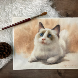 Pet Portrait 單隻寵物肖像/寵物畫/15cmx15cm/19.5cmx27.5cm/可含框 第2張的照片