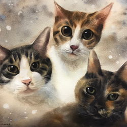 Pet Portrait 兩隻寵物肖像/寵物畫/15cmx15cm/19.5cmx27.5cm/可含框 第3張的照片