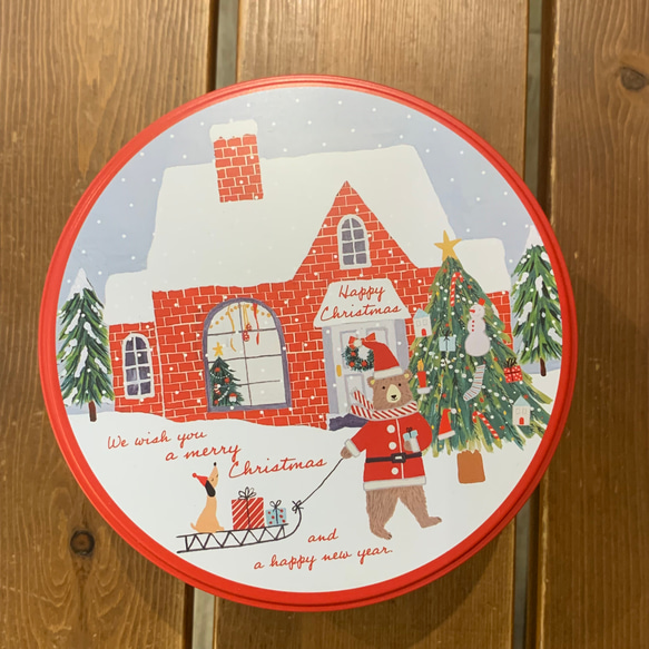 クリスマスベアラー缶入り米粉のガトーショコラ 4枚目の画像