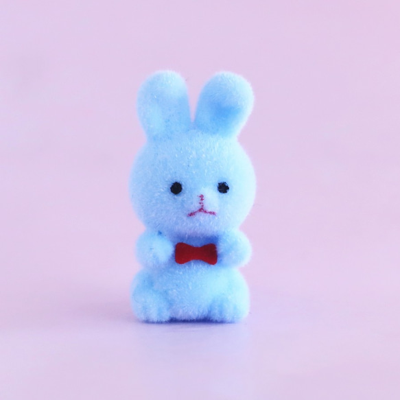 うさぎのねむちゃん フロッキーフィギュア ソフビ マスコット うさぎの