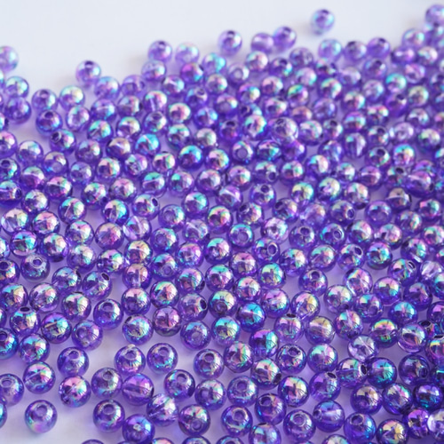 30g】パープルのオーロラビーズ5mm ☆067 ビーズ bonbon 通販